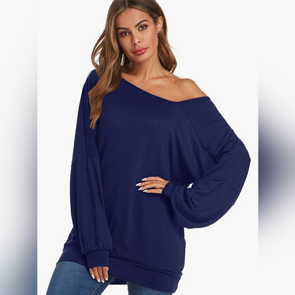 Auxa Oversized sweater, Size XL,  color is a deep plum, lightweight